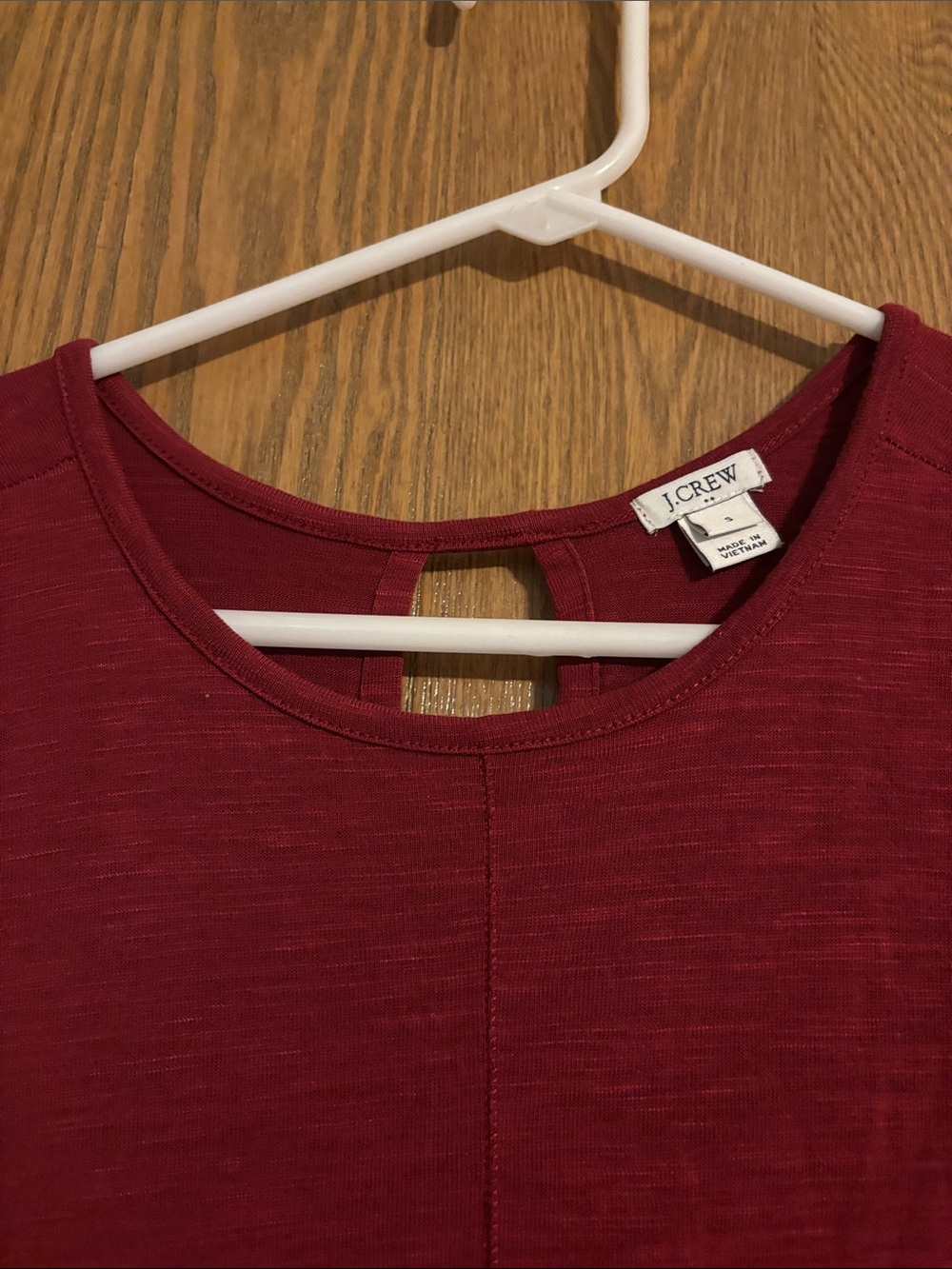 J. Crew Burgundy Layered Hem Sleeveless Tank - Picture 2 of 6